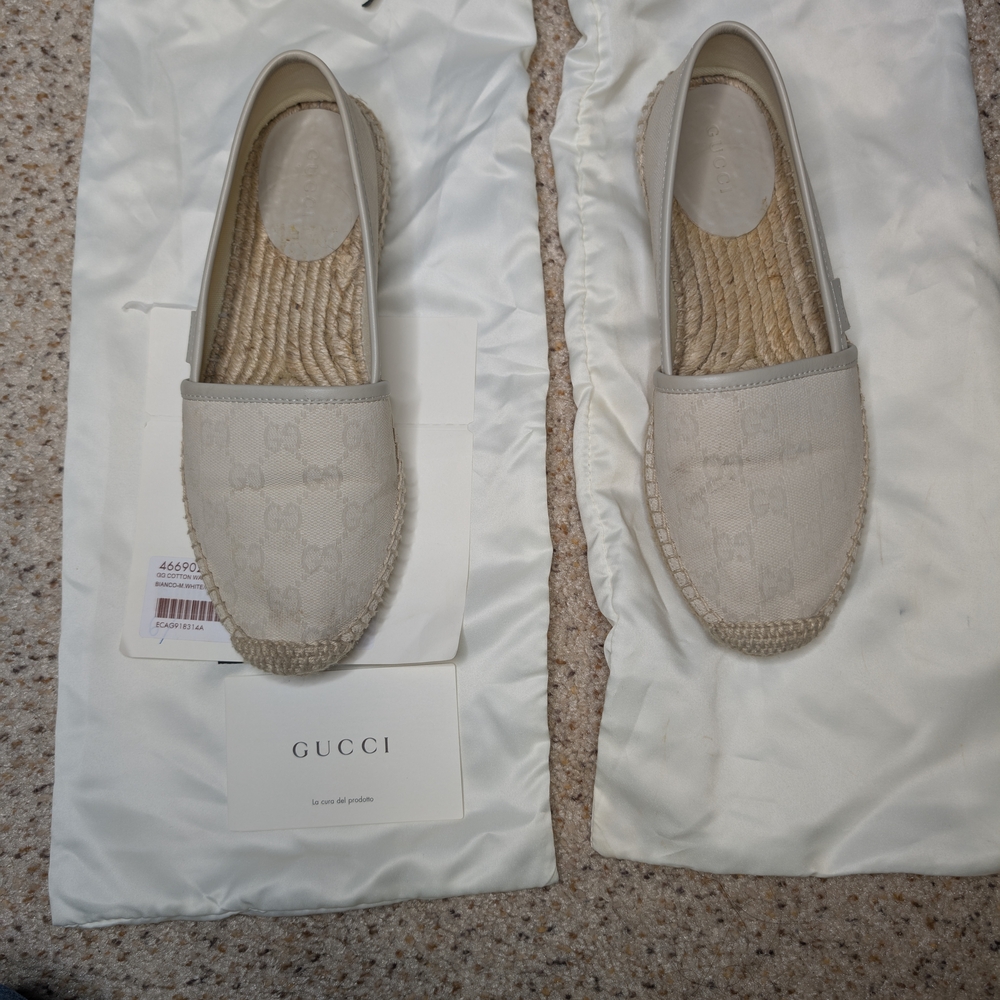 Gucci Beige Espadrille Flats